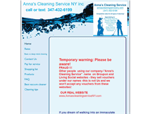 Tablet Screenshot of annascleaningserviceny.com